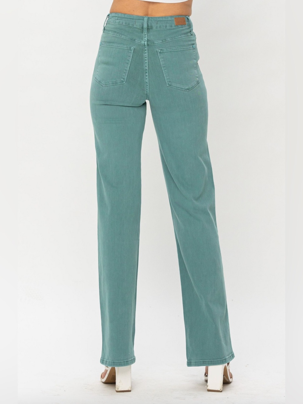 Judy Blue Sea Green Straight Leg Jeans | 26